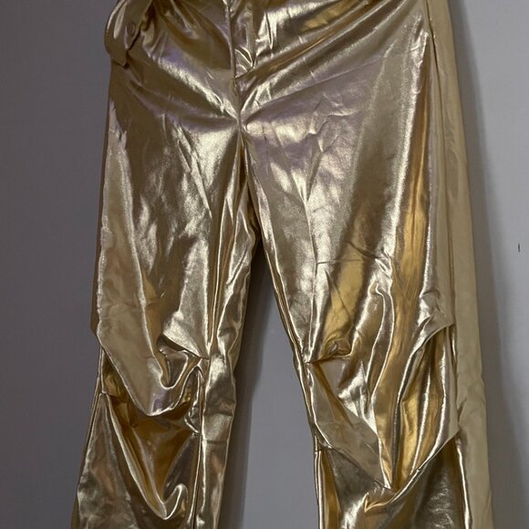 Metallic Gold Pants - Picture 1 of 9